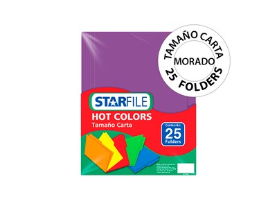 Foto 1 | 25 Folders Hot Colors Carta Morado