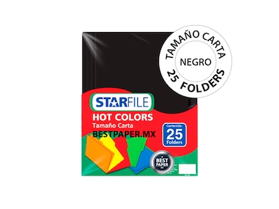 Foto 1 | 25 Folders Hot Colors Carta Negro