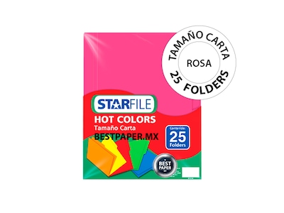 Foto 1 | 25 Folders Hot Colors Carta Rosa
