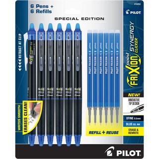 Foto 1 | Bolígrafo Pilot Frixion Synergy Clicker Borrable De 0,5 Mm, Azul, Paquete De 6 - Venta Internacional.