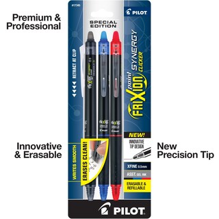 Foto 2 | Bolígrafos De Tinta De Gel Pilot Frixion Synergy Clicker 0,5 Mm, Paquete De 3 - Venta Internacional.