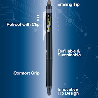 Foto 5 | Bolígrafos De Tinta De Gel Pilot Frixion Synergy Clicker 0,5 Mm, Paquete De 3 - Venta Internacional.