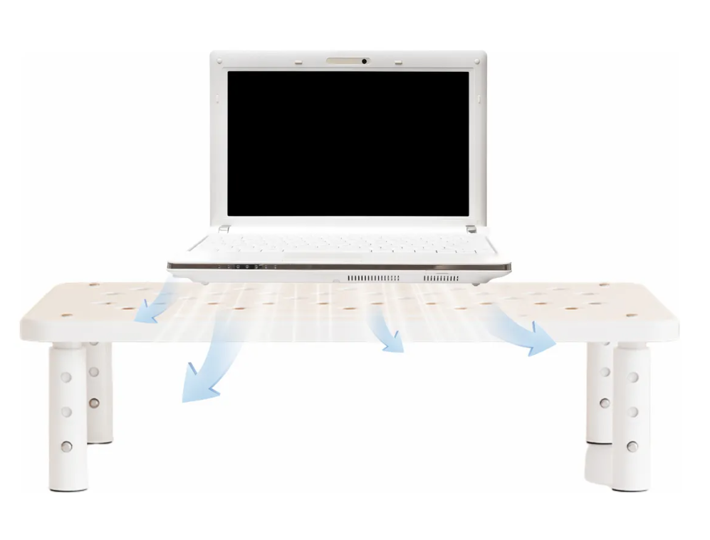 Foto 2 pulgar | Soporte Xtellar Para Monitor Pc Regulable En Altura Con Cajones Modelo Blanco