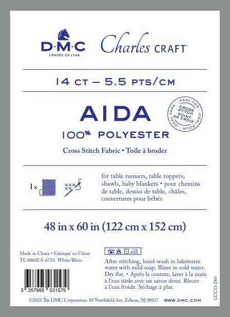 Foto 2 | Tela Dmc Charles Craft De Poliéster Aida Xl, 14 Quilates, 122 X 152 Cm, Ancho - Venta Internacional.