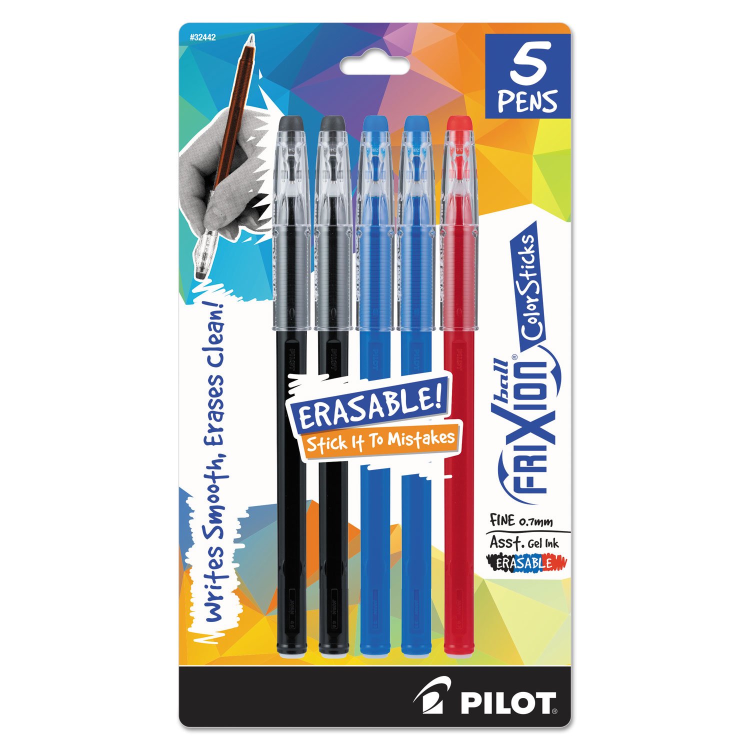 Foto 2 pulgar | Bolígrafos De Tinta De Gel Pilot Frixion Colorsticks De Punta Fina De 0,7 Mm, Paquete De 5 - Venta Internacional.