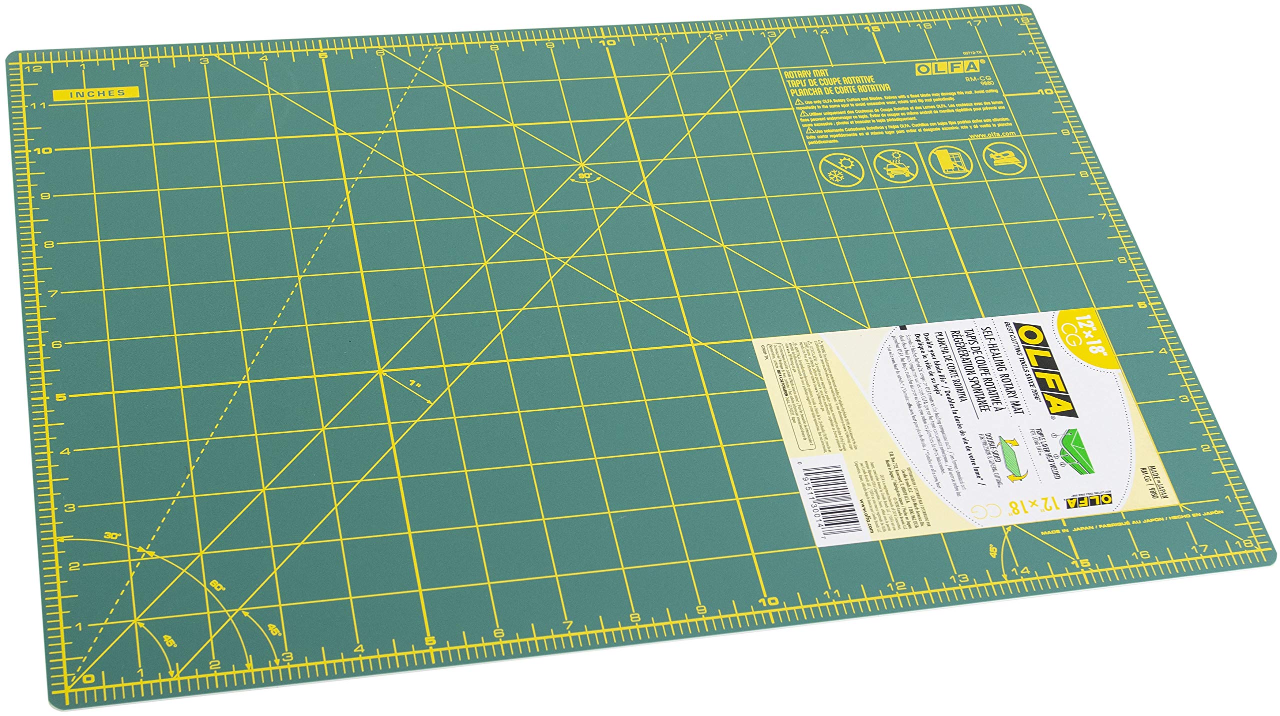 Foto 2 pulgar | Alfombrilla Giratoria Olfa 9880 Rm-cg, 30 Cm X 45 Cm, Autorreparable, Verde - Venta Internacional.