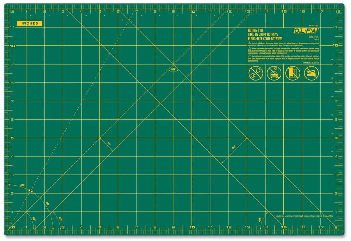Foto 4 pulgar | Alfombrilla Giratoria Olfa 9880 Rm-cg, 30 Cm X 45 Cm, Autorreparable, Verde - Venta Internacional.