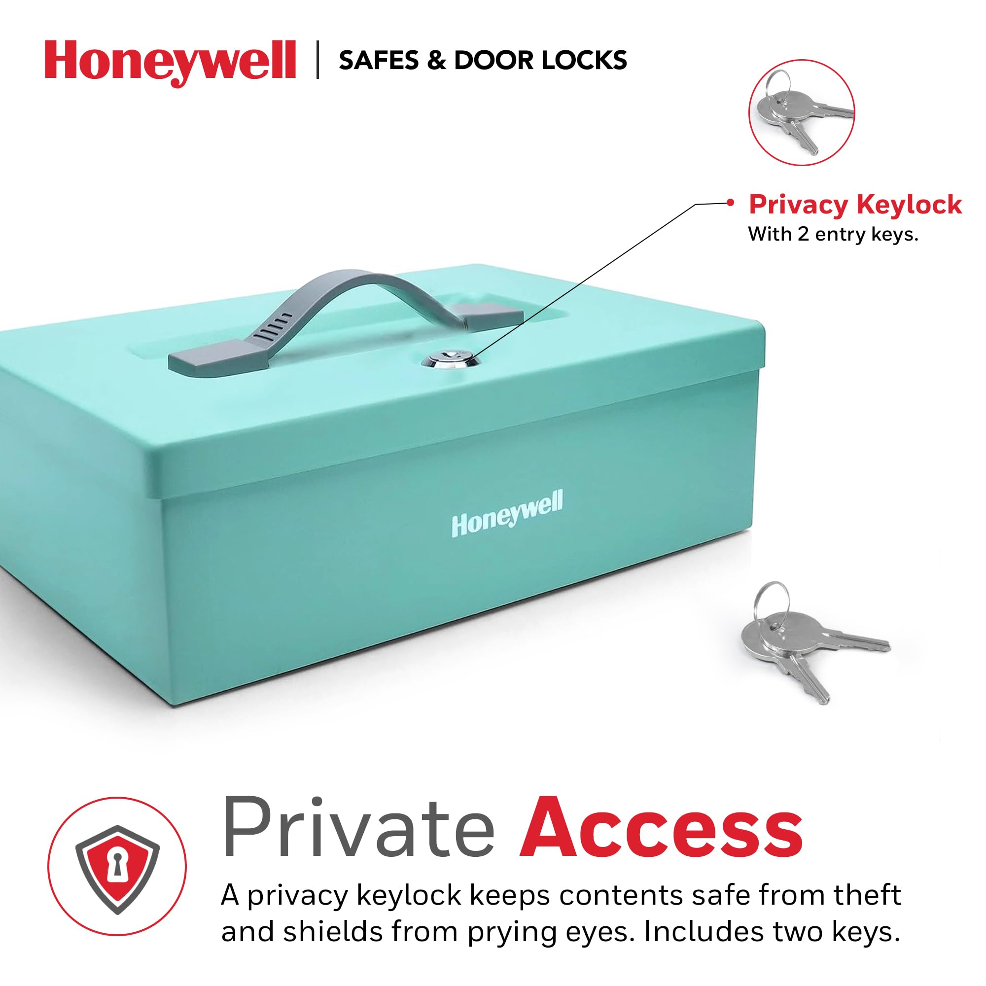 Foto 4 | Caja Fuerte Honeywell 6124tl, Resistente Al Fuego, 0.17 Pies Cúbicos, Color Verde Azulado - Venta Internacional.