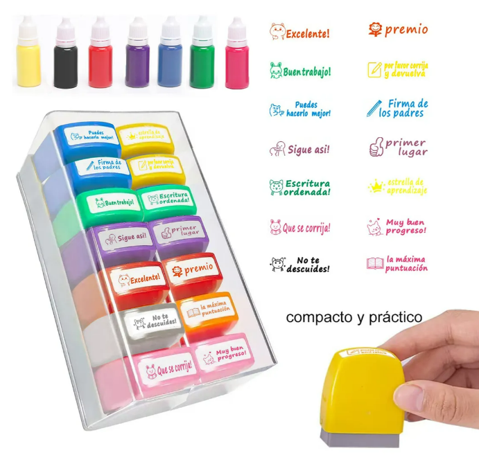 Foto 4 | Xtellar Kit Premium De Sellos Educativos Autotintados Personalizados