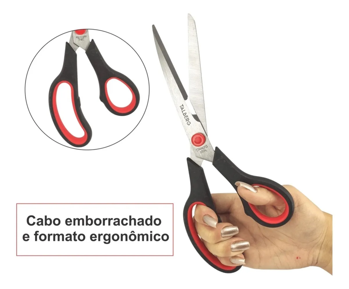 Foto 4 pulgar | Set Tijeras Con Punta Acero Inoxidable Grande Chica Aleissi 701433
