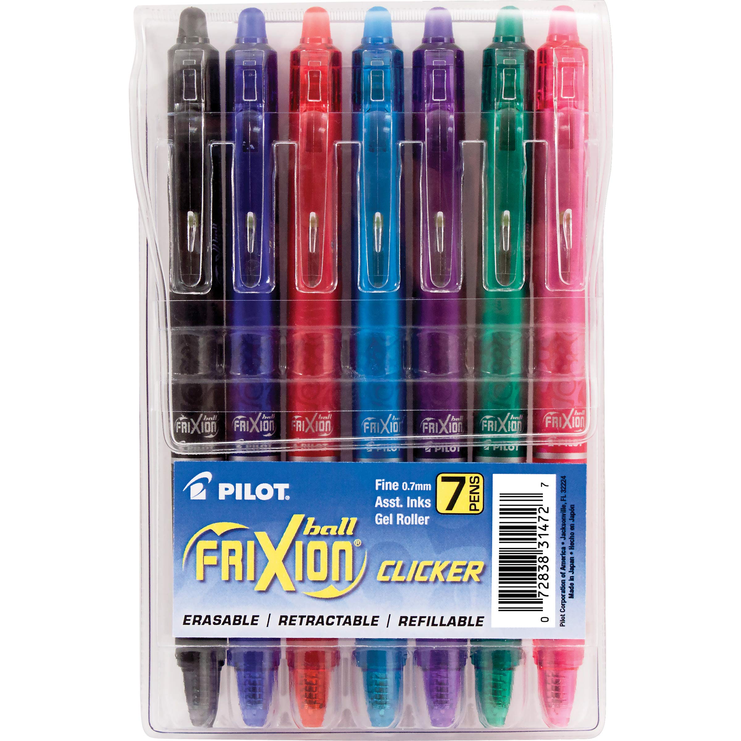 Foto 2 pulgar | Bolígrafos De Gel Pilot Frixion Borrables De Punta Fina De 0 7 Mm  Paquete De 7 - Venta Internacional.