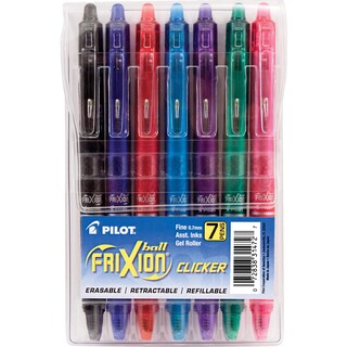 Foto 1 | Bolígrafos De Gel Pilot Frixion Borrables De Punta Fina De 0 7 Mm Paquete De 7 - Venta Internacional.