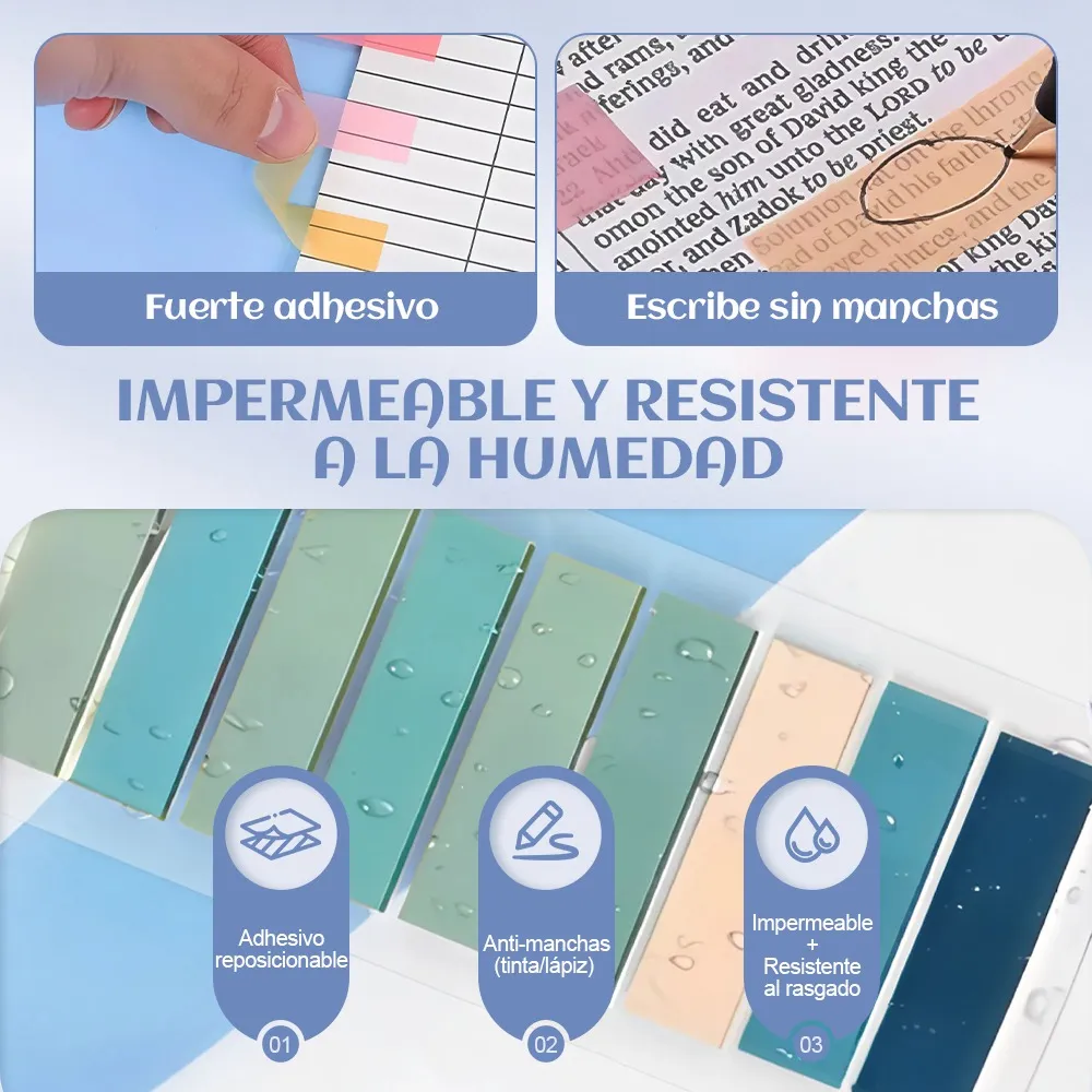 Foto 2 | Notas Adhesivas Transparentes De Índice 15 Sets 3000 Piezas