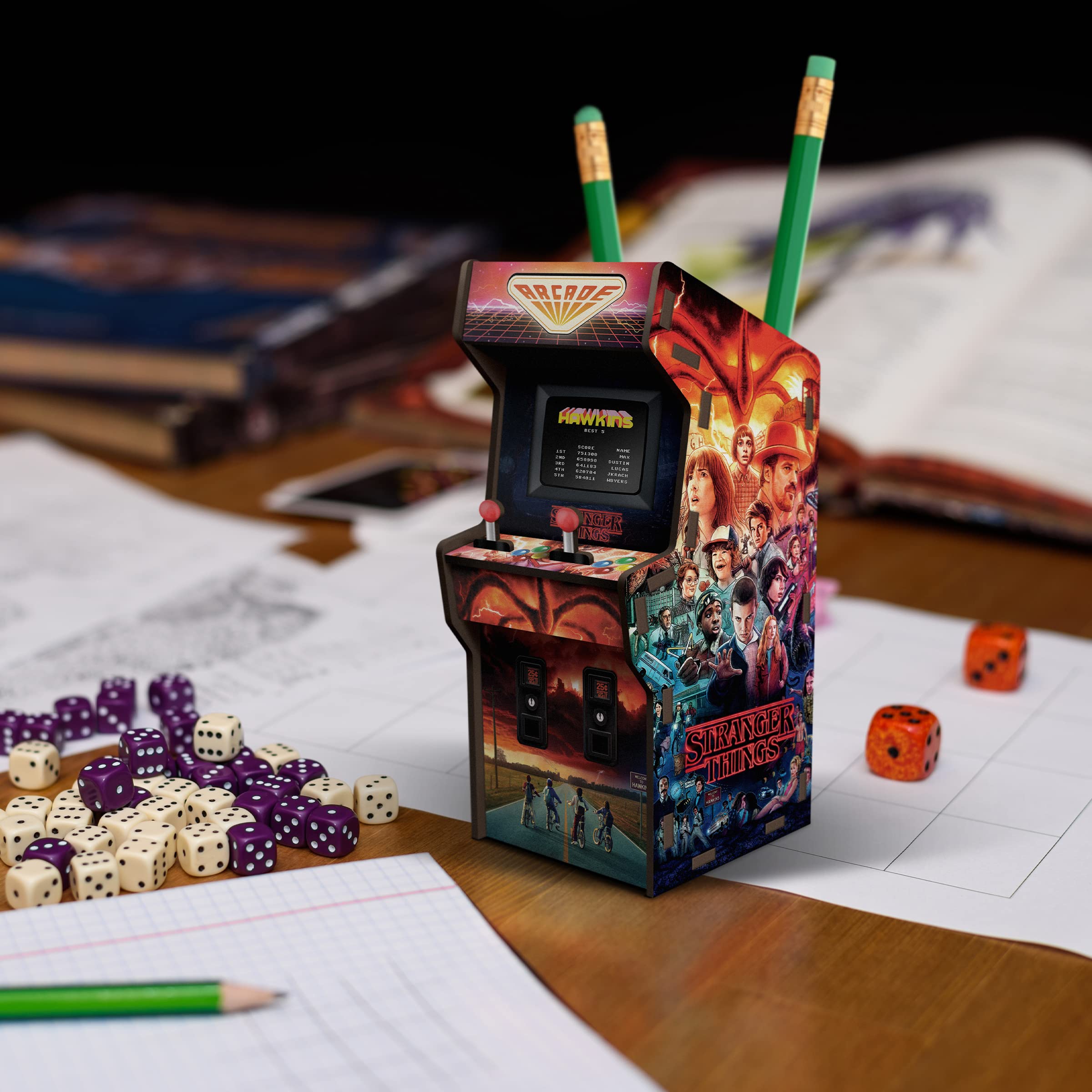 Foto 2 | Portalápices de Escritorio Arcade Genuine Fred Stranger Things Multicolor - Venta Internacional