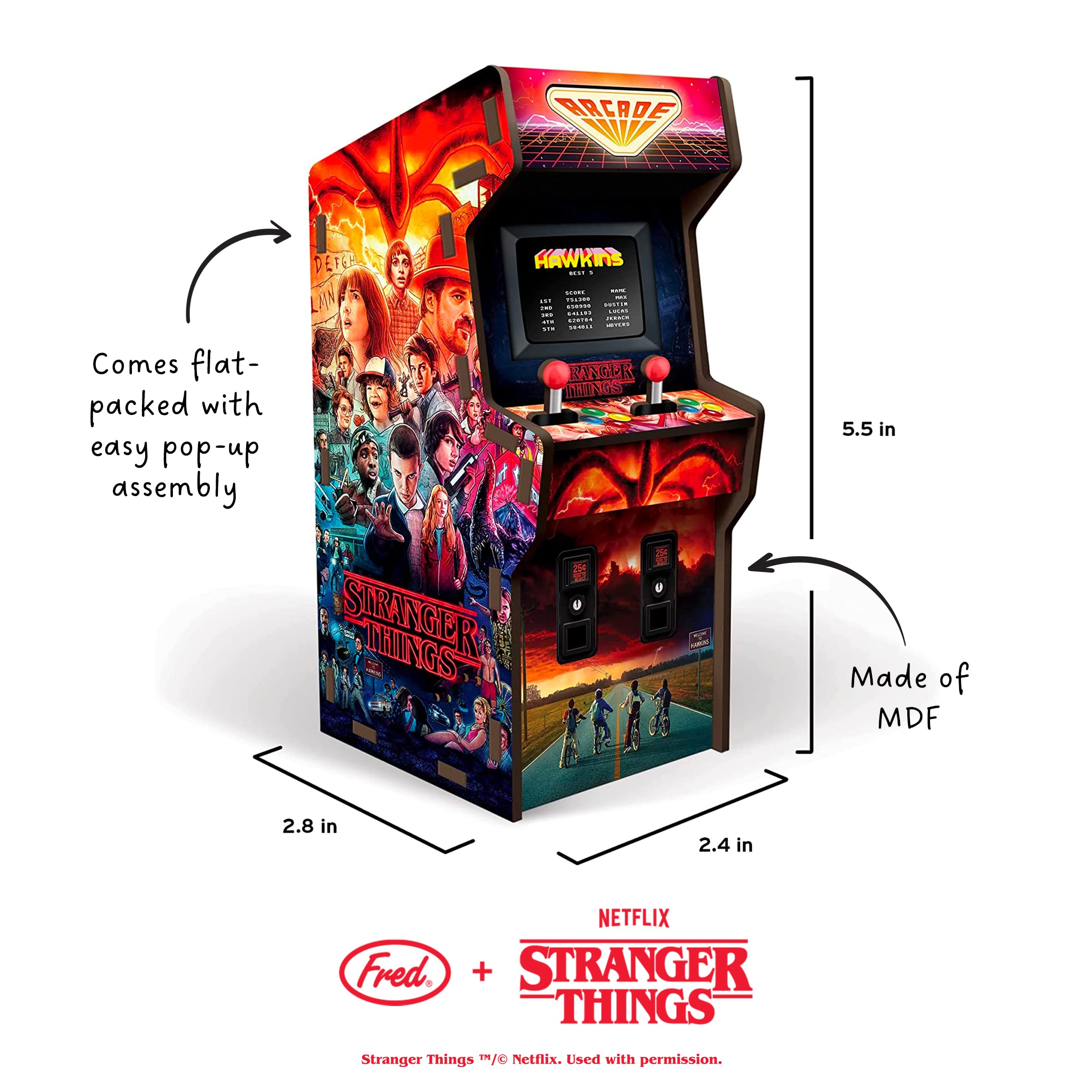 Foto 4 pulgar | Portalápices de Escritorio Arcade Genuine Fred Stranger Things Multicolor - Venta Internacional