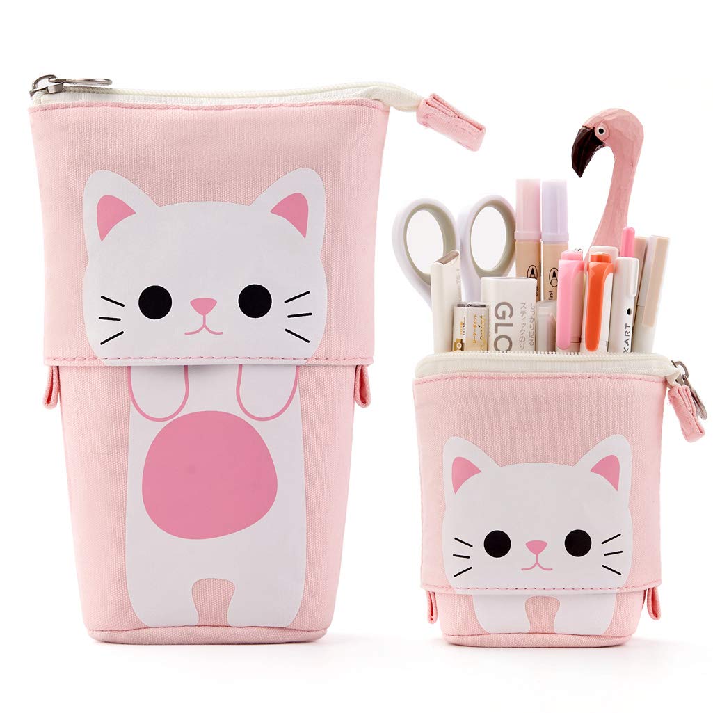 Foto 2 pulgar | Estuche para Lápices Easthill con Dibujos Animados de Lindos Gatos de Lona Rosa - Venta Internacional