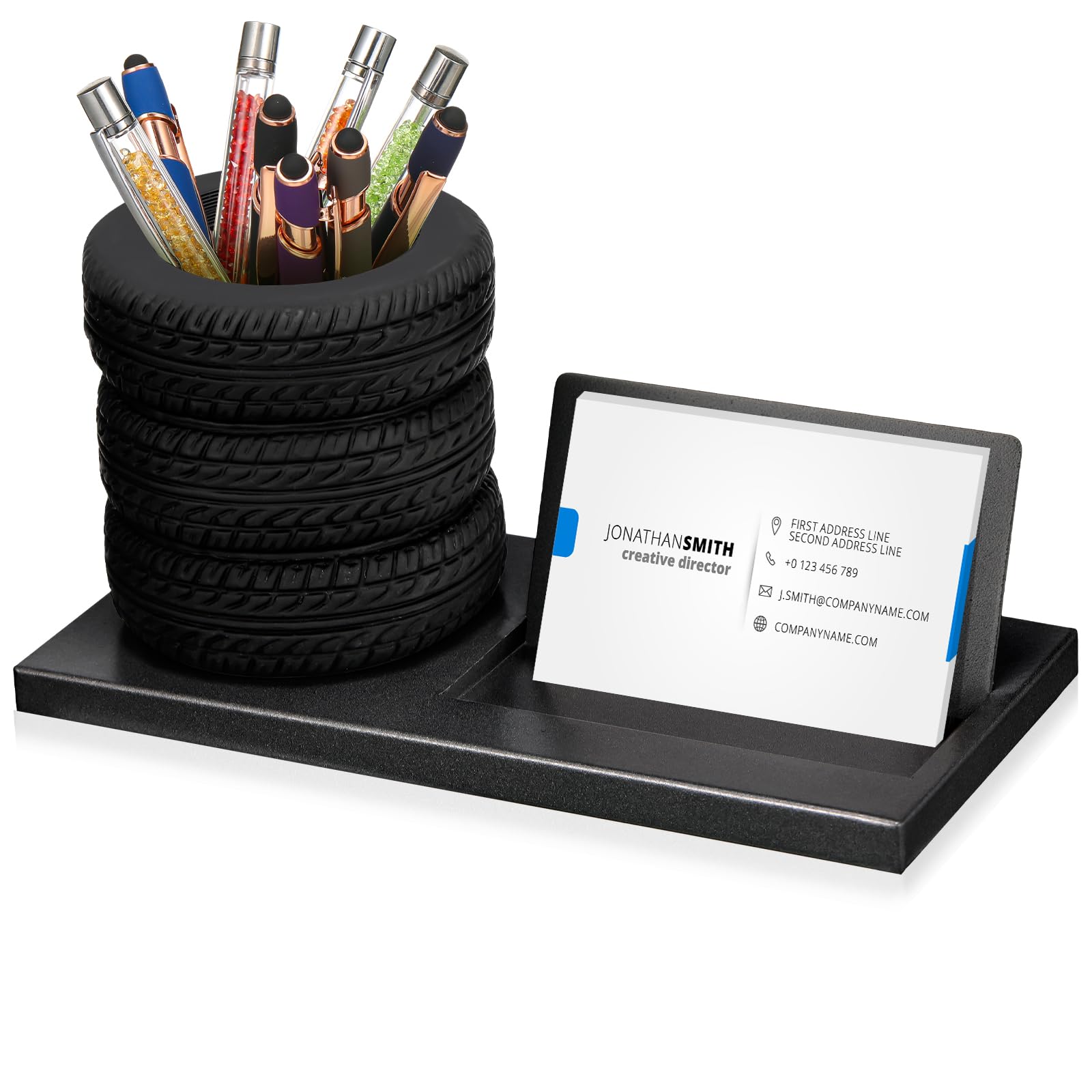 Foto 2 pulgar | Set de Papelería Eersida Con Forma De Neumático Soporte Para Bolígrafos y Tarjetas De Presentación - Venta Internaci