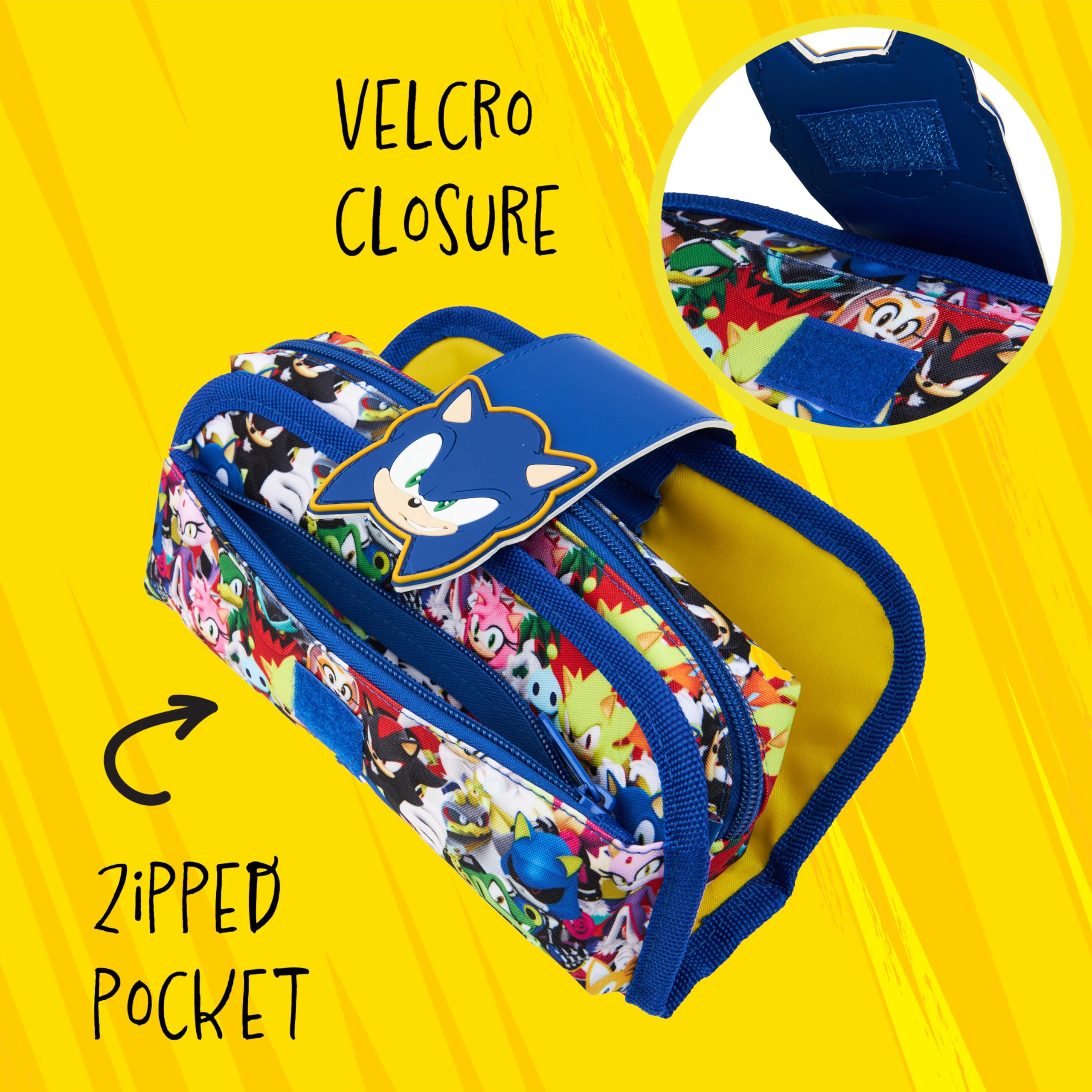 Foto 4 pulgar | Estuche Para Lápices Sonic The Hedgehog 2 En 1 Para Niños Con Compartimentos - Venta Internacional.