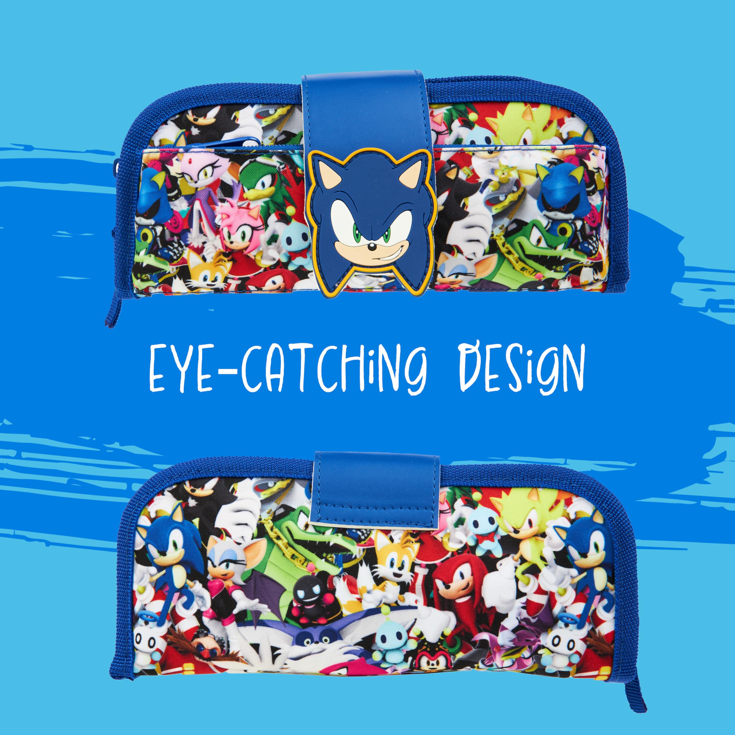 Foto 5 pulgar | Estuche Para Lápices Sonic The Hedgehog 2 En 1 Para Niños Con Compartimentos - Venta Internacional.