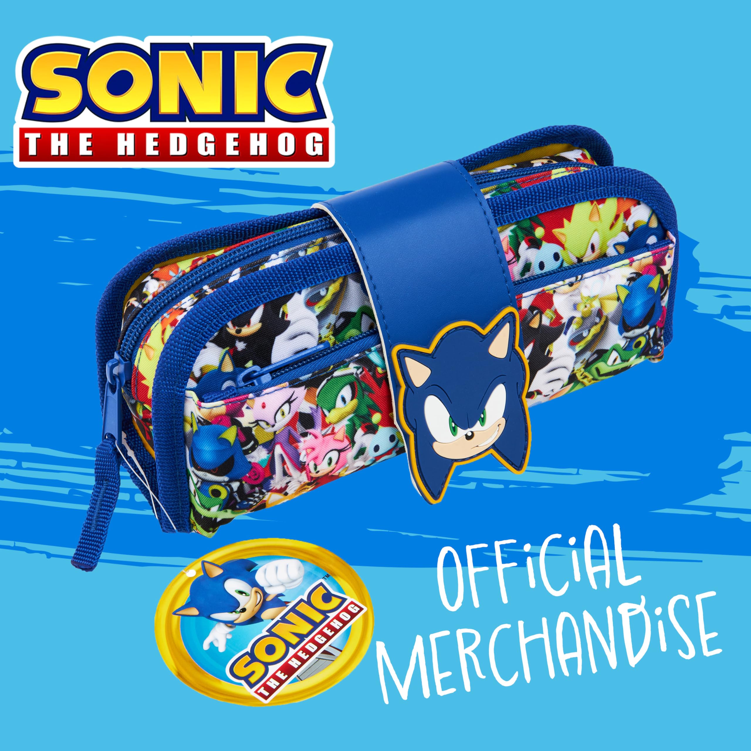 Foto 6 | Estuche Para Lápices Sonic The Hedgehog 2 En 1 Para Niños Con Compartimentos - Venta Internacional.