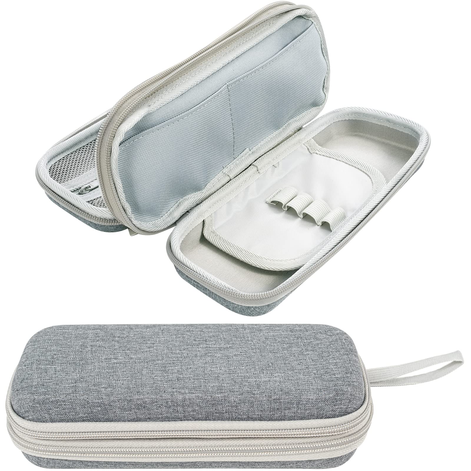 Estuche Para Lápices Procase De 2 Capas De Eva Con Cierre, Color Gris - Venta Internacional.