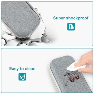 Foto 5 | Estuche Para Lápices Procase De 2 Capas De Eva Con Cierre, Color Gris - Venta Internacional.