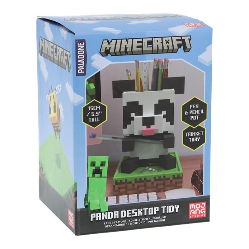 Foto 4 pulgar | Organizador De Escritorio Paladone Minecraft Panda Con Bandeja Para Abalorios - Venta Internacional.