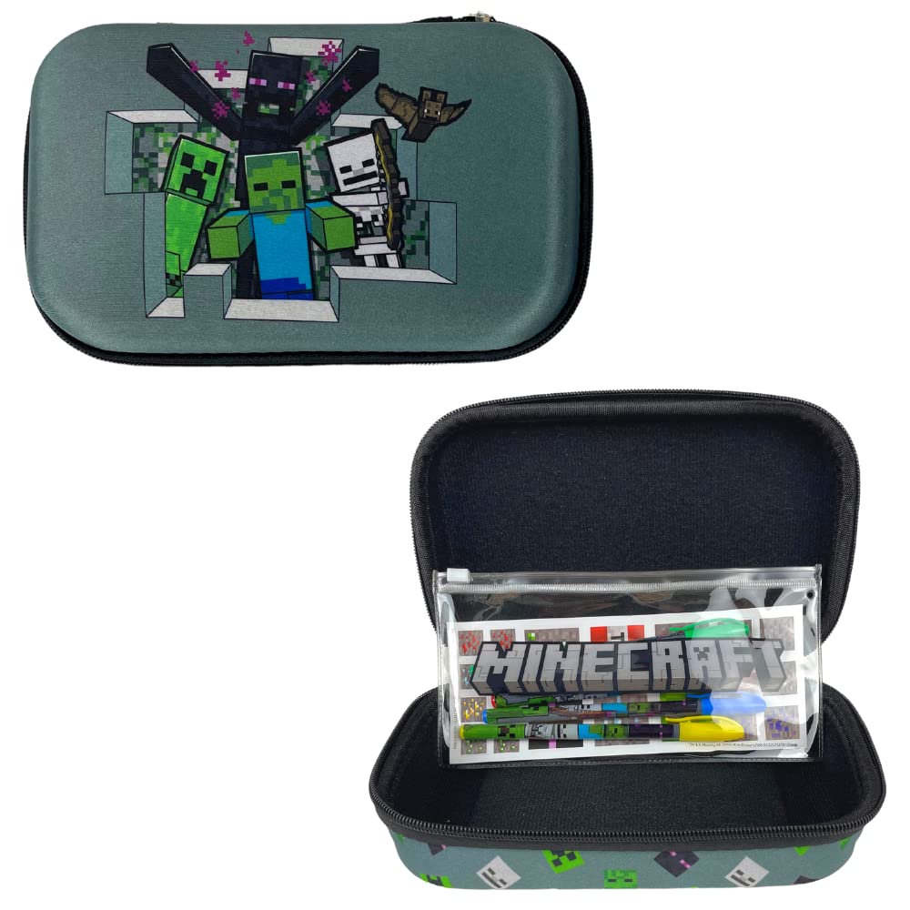 Foto 2 pulgar | Set De Estuches Para Lápices Con Diseños Innovadores De Minecraft Con Pegatinas Para Niños - Venta Internacional.