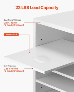 Foto 3 | Organizador Vevor Blanco-Venta Internacional
