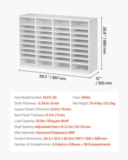 Foto 7 | Organizador Vevor Blanco-Venta Internacional