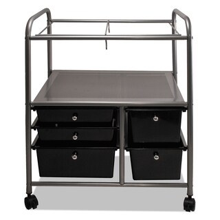 Foto 2 | Organizador Móvil File Cart Advantus Con 5 Cajones, Cromado/negro - Venta Internacional.