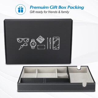 Foto 5 | Organizador De Mesita De Noche Valet Tray Procase De Piel Sintética De 1 Capa - Venta Internacional.