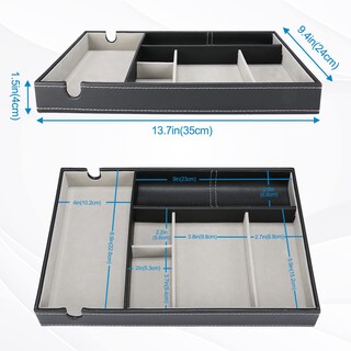 Foto 7 | Organizador De Mesita De Noche Valet Tray Procase De Piel Sintética De 1 Capa - Venta Internacional.