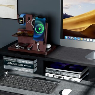 Foto 7 | Estación De Carga De Teléfono De Madera Procase Gifts Para Papá -espresso - Venta Internacional.