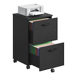 Archivador Enrollable Vasagle Con 2 Cajones Para Oficina En Casa, Negro - Venta Internacional.