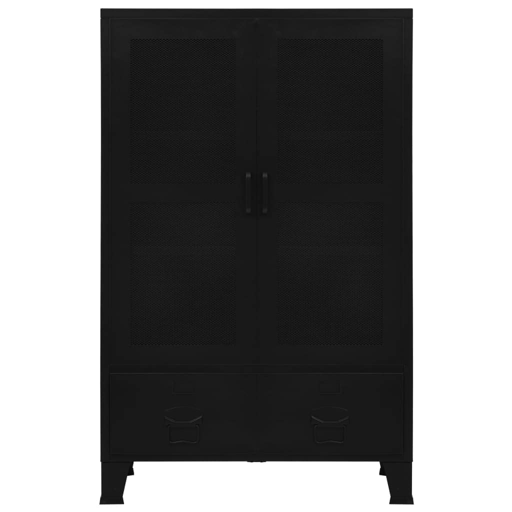 Foto 7 pulgar | Armario De Oficina Vidaxl De Acero Con Puertas De Malla Negras Con 3 Compartimentos - Venta Internacional.