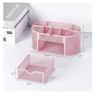 Foto 5 | Organizador De Escritorio Belug Con 8 Compartimentos Y 1cajón Rosa