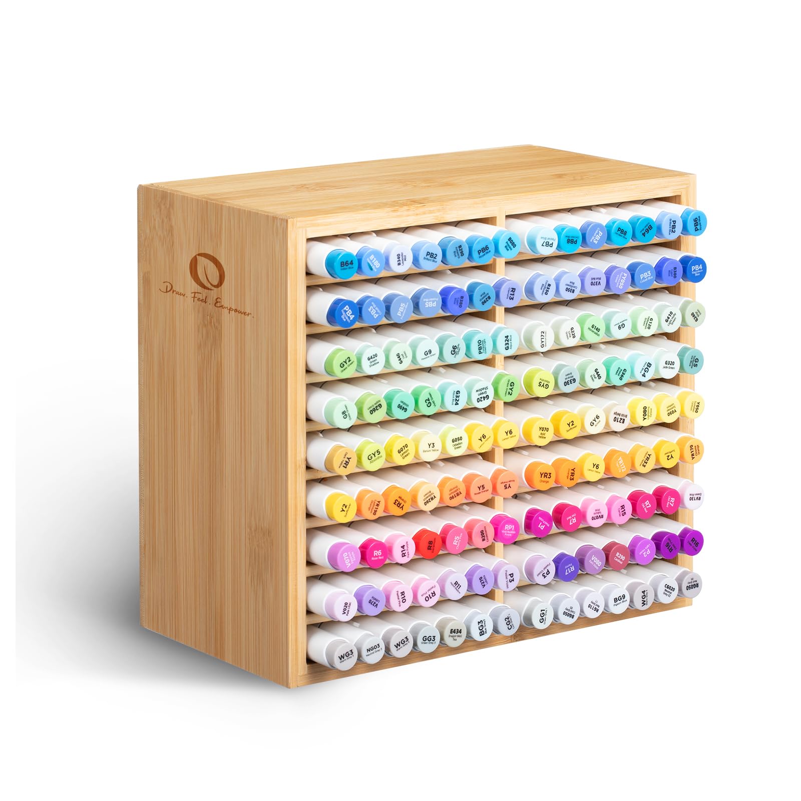 Foto 2 pulgar | Organizador De Marcadores Ohuhu, Madera De Bambú, Almacenamiento De Escritorio - Venta Internacional.