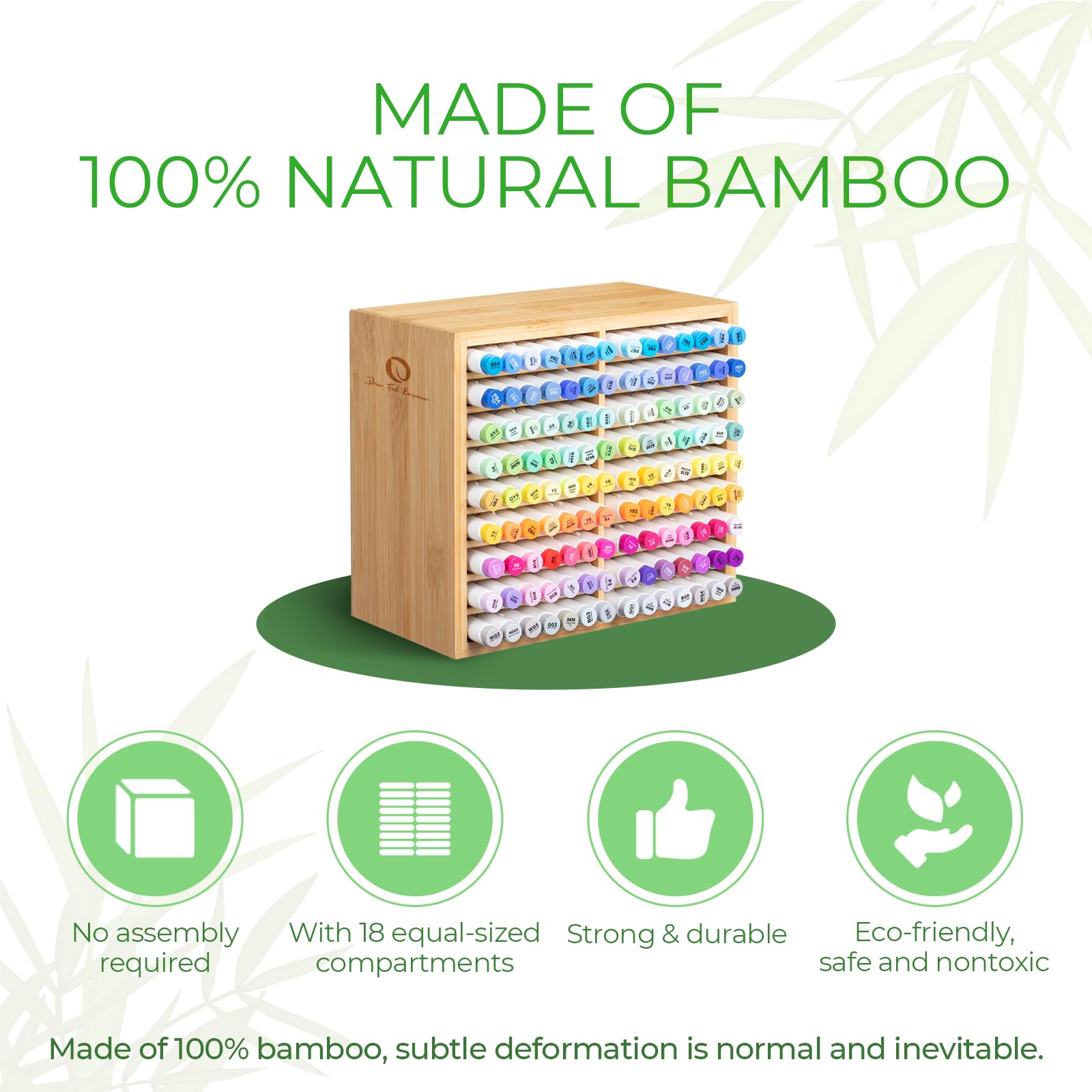 Foto 4 | Organizador De Marcadores Ohuhu, Madera De Bambú, Almacenamiento De Escritorio - Venta Internacional.