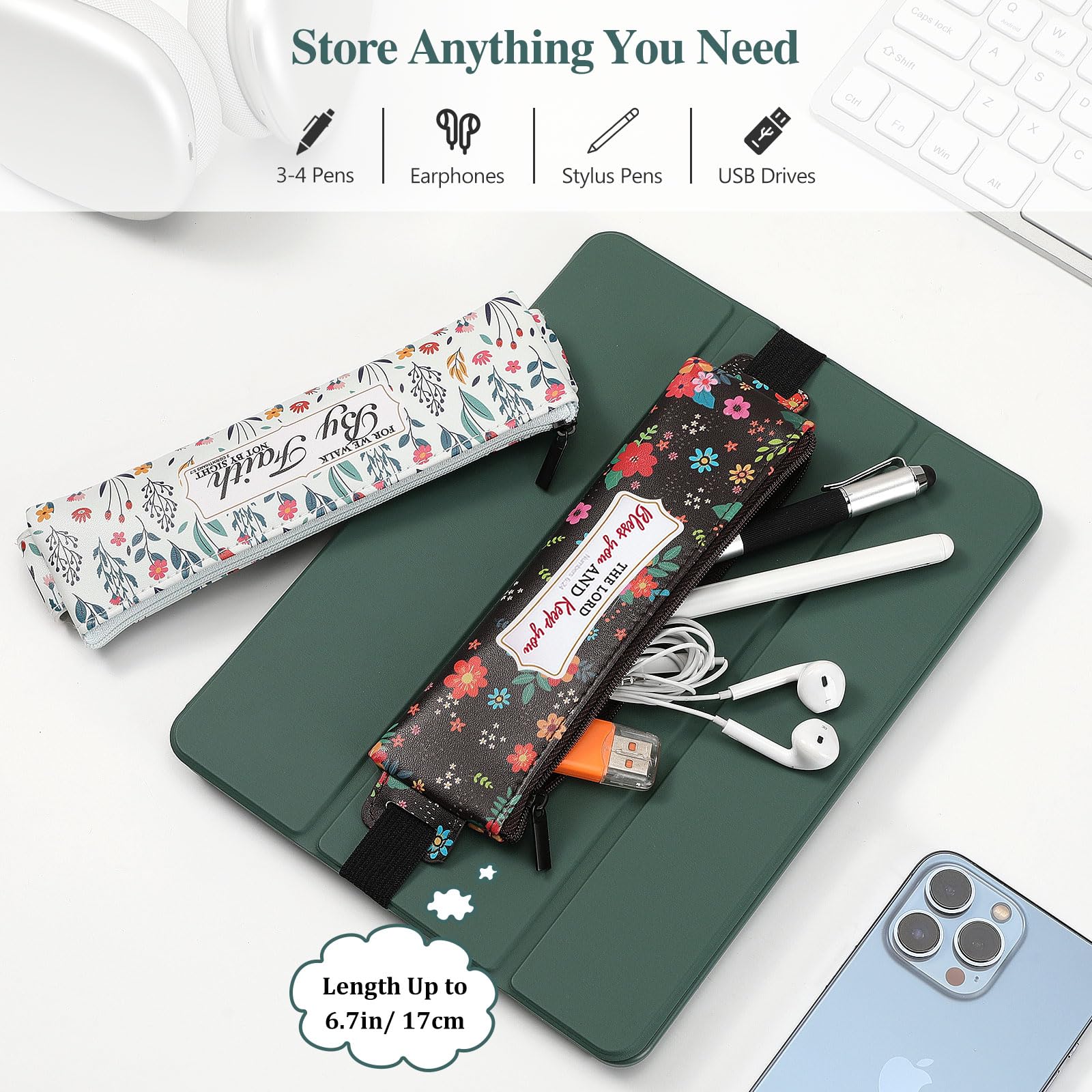 Foto 4 pulgar | Soporte Para Bolígrafos Moko, Piel Sintética Elástica, Para Cuaderno, 4 Piezas - Venta Internacional.