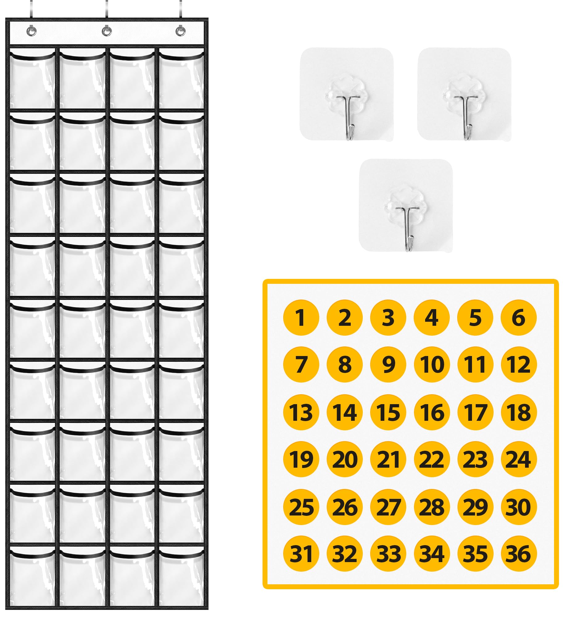 Foto 2 pulgar | Soporte Para Teléfono Móvil Misslo Narrow Classroom Con 36 Bolsillos - Venta Internacional.