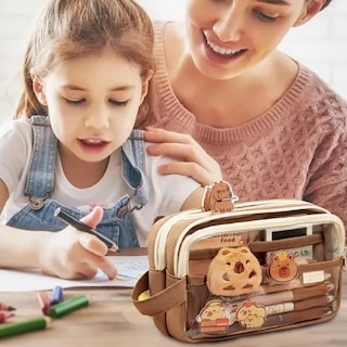 Foto 4 | Estuche Aesthetic Lapicera Capibara Pencil Case Papeleria