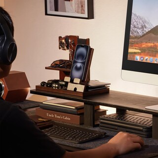 Foto 7 | Base De Carga De Teléfono Procase De Madera Para Papá, Color Espresso - Venta Internacional.