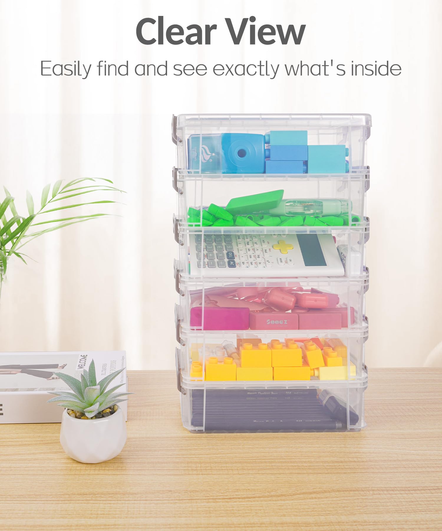 Foto 5 | Estuche Para Lápices Sooez Back To School, Paquete De 6 Unidades, Extra Grande - Venta Internacional.