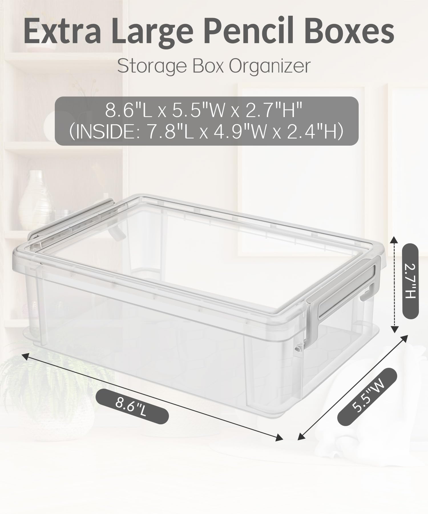 Foto 2 | Caja De Lápices Sooez Extra Grande De Plástico, Paquete De 6, Color Morado - Venta Internacional.