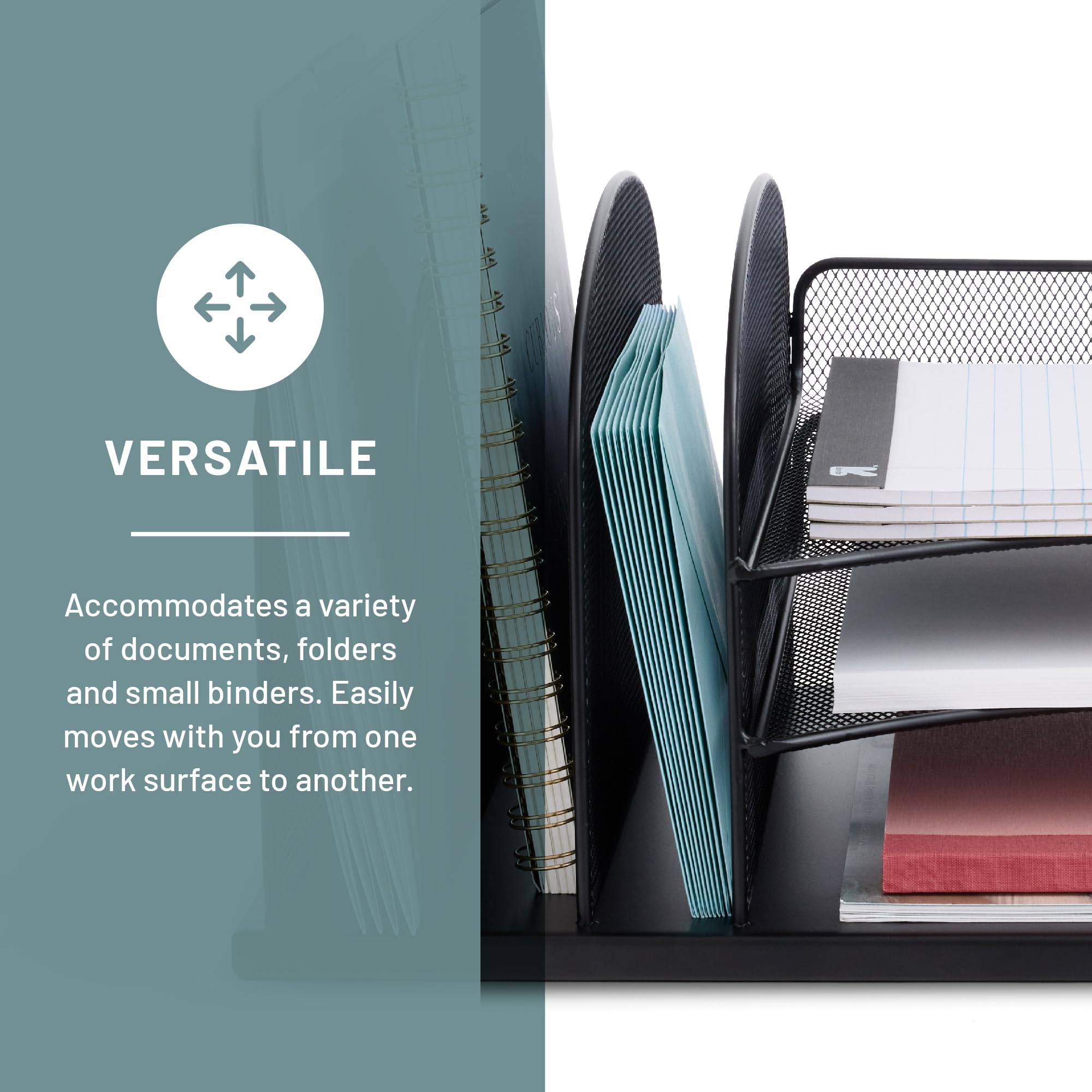 Foto 5 pulgar | Organizador De Escritorio Safco Onyx Con 3 Bandejas Horizontales Y 3 Verticales - Venta Internacional.