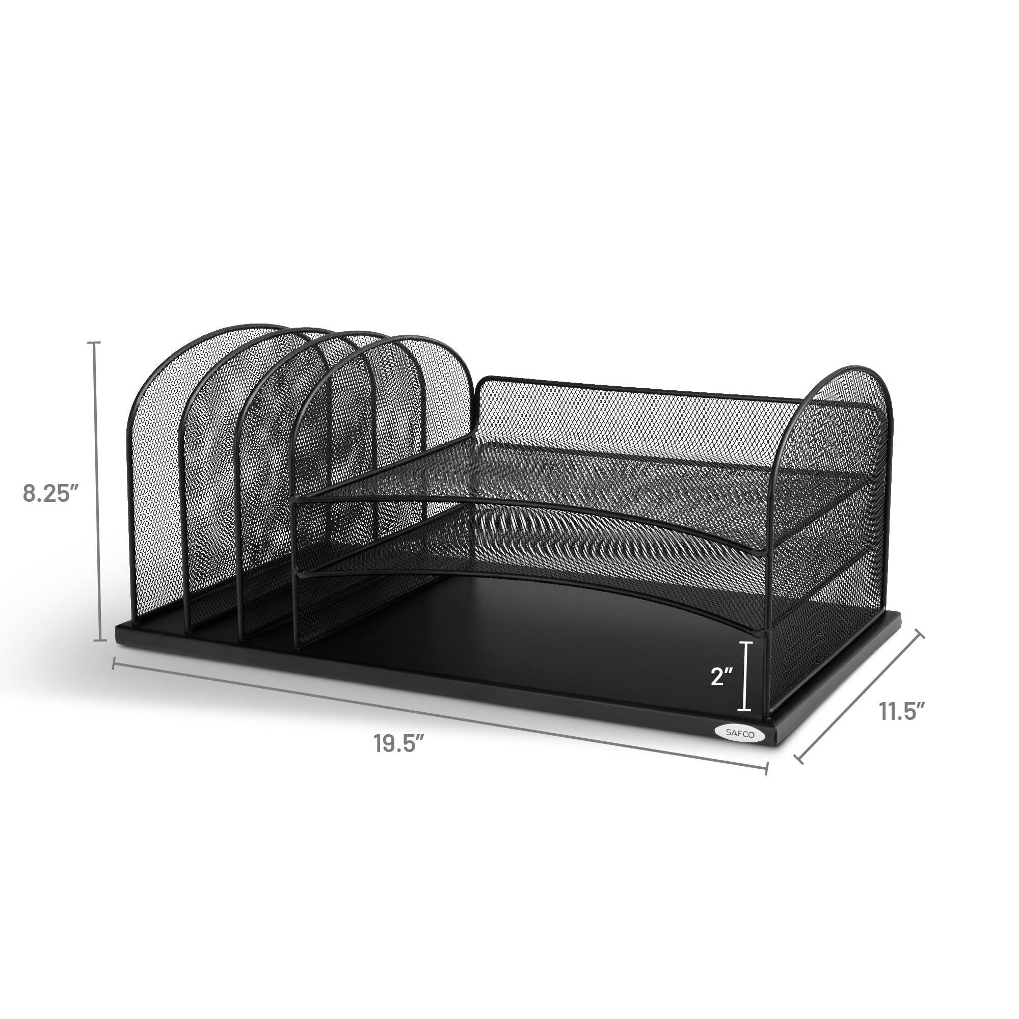 Foto 6 pulgar | Organizador De Escritorio Safco Onyx Con 3 Bandejas Horizontales Y 3 Verticales - Venta Internacional.