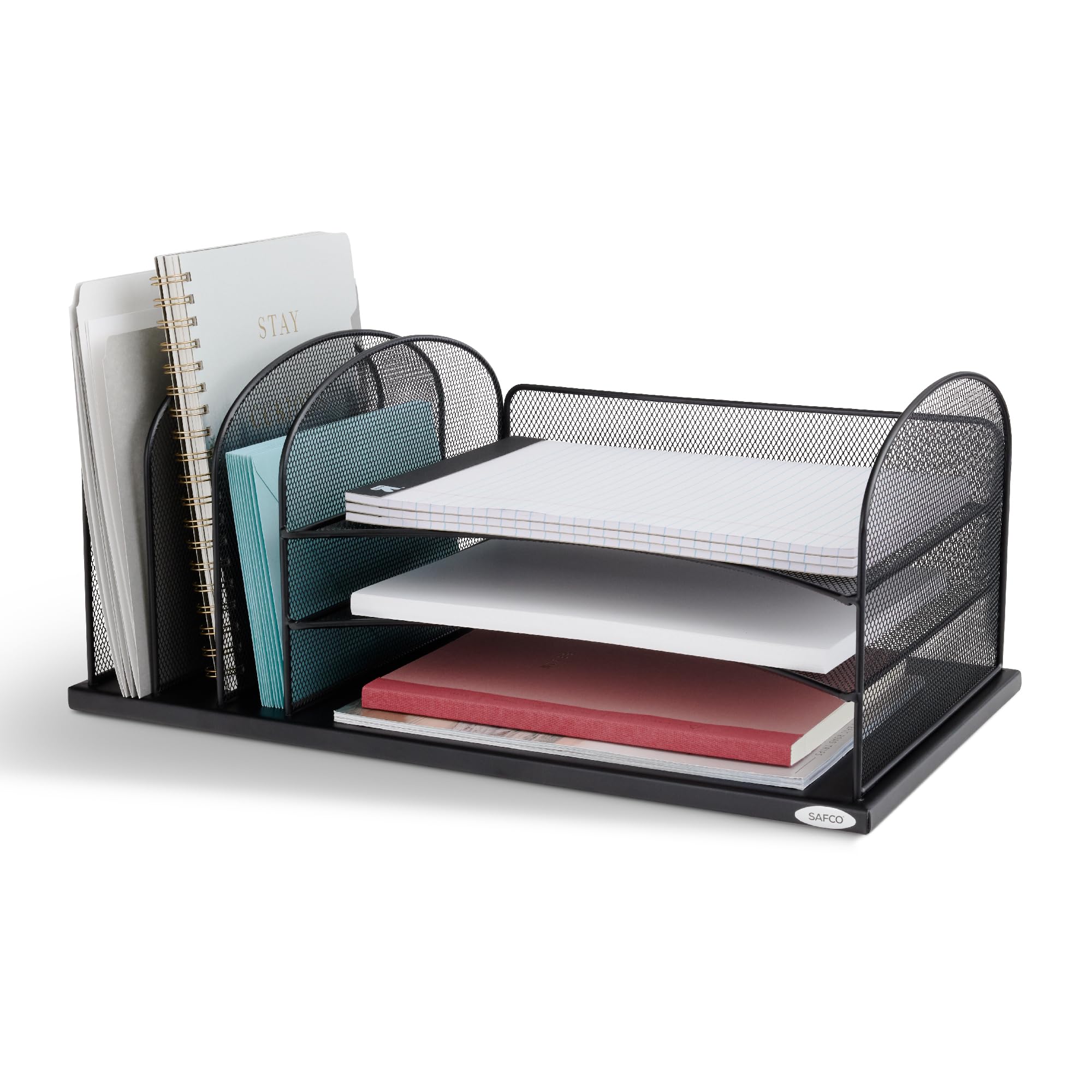 Foto 7 pulgar | Organizador De Escritorio Safco Onyx Con 3 Bandejas Horizontales Y 3 Verticales - Venta Internacional.