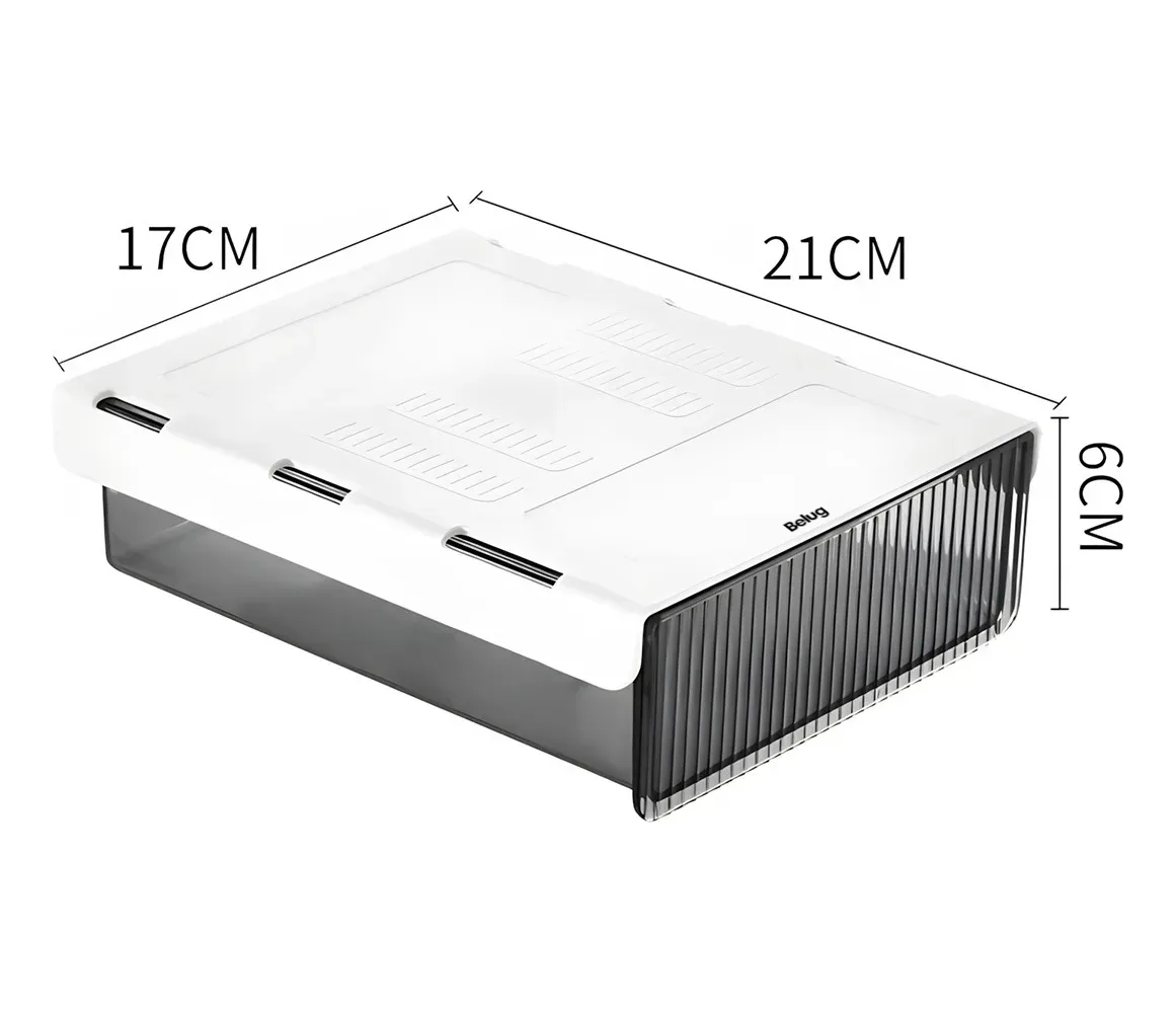 Foto 3 pulgar | Cajas De Plastico  Belug Almacenamiento Estilo Cajonera Debajo Negro Blanco
