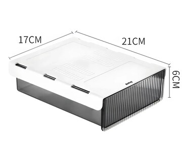 Foto 2 | Cajas De Plastico Belug Almacenamiento Estilo Cajonera Debajo Negro Blanco